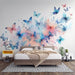 Butterfly Watercolor Wallpaper Mural | Dreamy Floral Elegance - Hand-Painted Effect