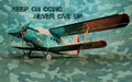 Camouflage aircraft wallpaper mural | Vintage biplanes are inspiring and adventurous - Carving wallpaper