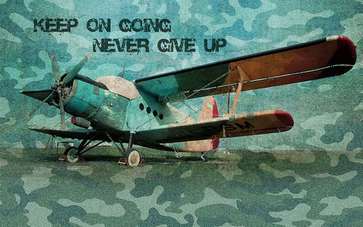 Camouflage aircraft wallpaper mural | Vintage biplanes are inspiring and adventurous - Carving wallpaper