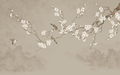 Cherry blossom tree wallpaper with white flowers - Carving wallpaper