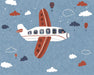 Childhood Fun Airplane Mural | Cartoon Aviation Wallpaper - Carving wallpaper
