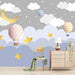 Children's Cloud Wallpaper Mural | Dreamy Cartoon Theme Wallpaper - Carving wallpaper