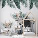 Children's room wallpaper deer crown and flower crown - Carving wallpaper