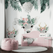 Children's room wallpaper deer crown and flower crown - Carving wallpaper