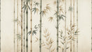 Chinese bamboo wallpaper mural | Bamboo leaves with alternating density - Carving wallpaper