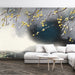 Chinese flower and bird wallpaper | Ink painting mural with artistic conception - Carving wallpaper