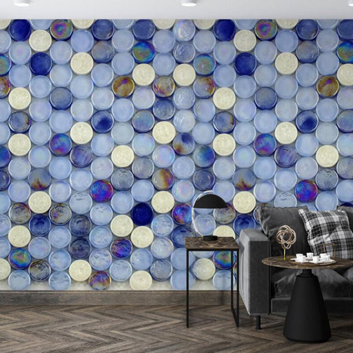 Circular pattern wallpaper mural | Colorful elements - Carving wallpaper