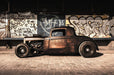 Classic car wallpaper mural | A rusty old car sits quietly - Carving wallpaper