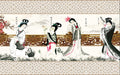 Classical Ladies Mural | Chinese Ladies Wallpaper - Carving wallpaper