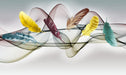 Colorful Feather Ribbon Mural | Colorful Feather Wallpaper - Carving wallpaper