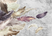 Colorful feather wallpaper mural | endowing space with dynamic beauty - Carving wallpaper