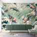 Colorful Fish Wallpaper Mural | Interwoven Colors of Red, White, Blue, Black, etc - Carving wallpaper