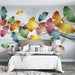Colorful Ginkgo Wallpaper Mural | Fluttering Leaves Show Vitality - Carving wallpaper