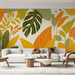 Colorful Leaf Wallpaper Mural | Tropical Plants - Carving wallpaper