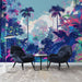 Colorful Plant Art Wallpaper Mural | Street Art - Carving wallpaper