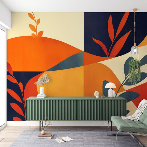 Contemporary Wallpaper Murals | Vegetation and Duality - Carving wallpaper