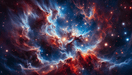 sci-fi nebula wall mural depicting vibrant colors of space with nebulae and stars, perfect for interior decor.