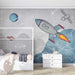 Cosmic Fantasy Wallpaper Mural: Whimsical Space Adventure for Kids' Rooms & Living Spaces