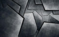 Dark gray geometric wallpaper mural | 3D geometric block surface - Carving wallpaper