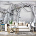 Dead wood art wallpaper mural | Small and niche decorative wall in living room and study.