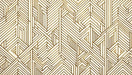 Decorative art wallpaper mural | Golden geometric shapes on cream background - Carving wallpaper