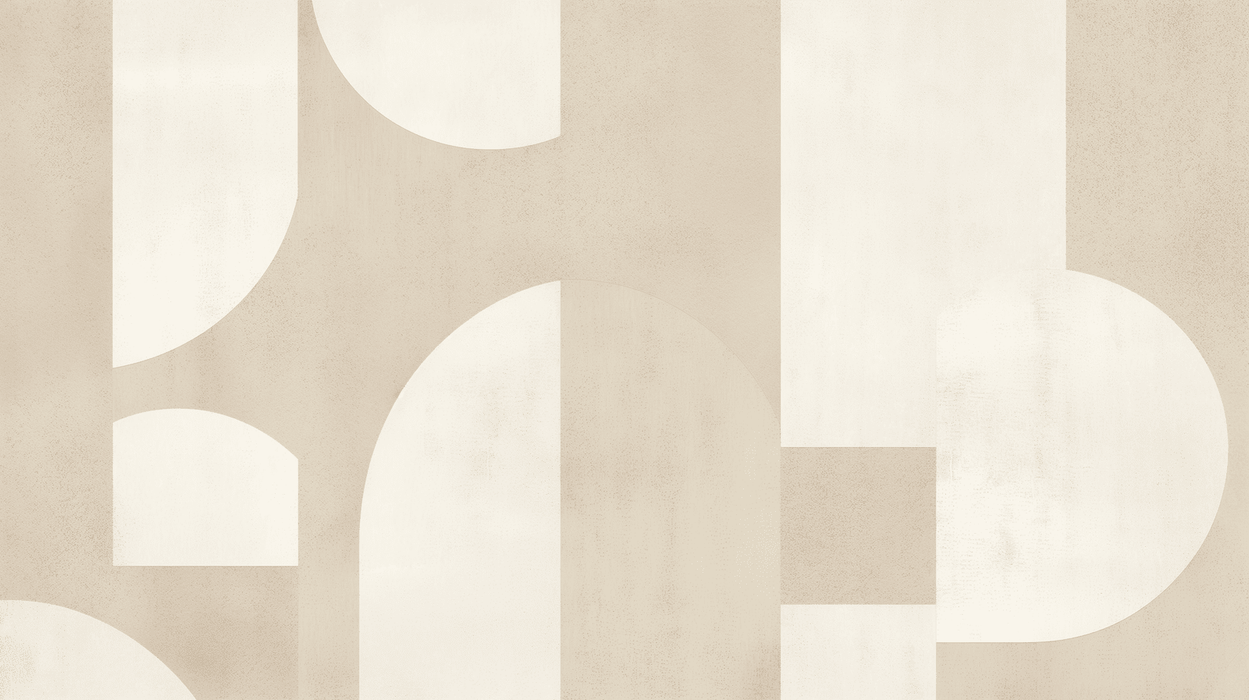 Decorative Arts Wallpaper Mural | Beige Circular and Rectangular - Carving wallpaper