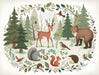 Deer Wall Painting Wallpaper Mural | Animals and Magic Forest - Carving wallpaper