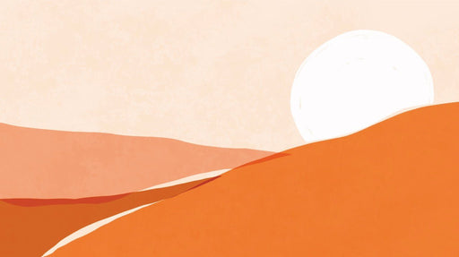 Desert style wallpaper mural | Sunset on a soft desert landscape - Carving wallpaper