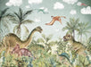 Dinosaur mural wallpaper | Creating a childlike and adventurous atmosphere - Carving wallpaper