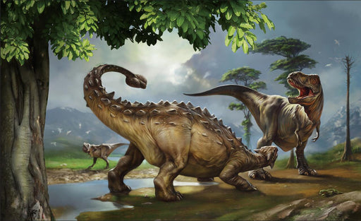 Dinosaur Wallpaper Mural | Dinosaur themed Children's Room Style Mural - Carving wallpaper