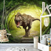 Dinosaur Wallpaper Mural | Forest Dinosaur Theme Children's Fun Wallpaper - Carving wallpaper