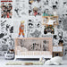 Dragon Ball Manga Wallpaper Mural - Classic Black & White Art: manga-style wall mural featuring iconic Dragon Ball scenes and characters for bedroom or playroom decor