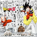 Manga Wallpaper Mural | Childhood Passion Bedroom Children's Room Wall Decoration featuring Dragon Ball Z characters Wukong and Kling