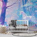 Dreamy Forest Unicorn Wallpaper Mural | Whimsical Kids Room Decor | Blue Pink Fairy Tale Nursery Wall