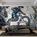 Dynamic Cycling Comic Style Wallpaper Mural | Hot Blooded Cycling Anime - Carving wallpaper