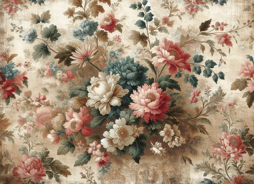 European retro floral wallpaper mural | Rural style - Carving wallpaper