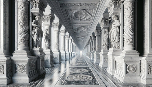 European sculpture wallpaper mural | Classical colonnade - Carving wallpaper