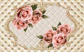 European style rose relief wallpaper mural | Luxury decoration in living room and bedroom