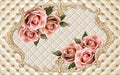 European style rose relief wallpaper mural | Luxury decoration in living room and bedroom - Carving wallpaper