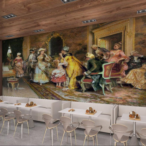 European wallpaper murals | Classical figure oil paintings, European court style murals - Carving wallpaper