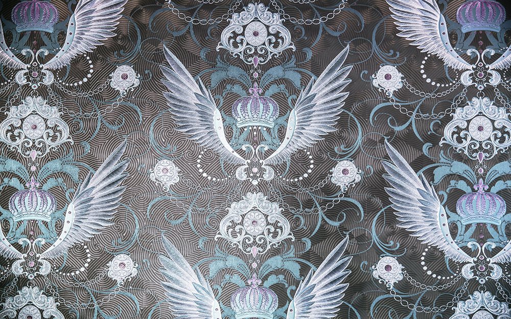 Fantasy Wing Pattern Mural Wallpaper | Paired with Wings to Show Splendor - Carving wallpaper