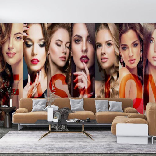 Fashion makeup portrait mural wallpaper | Beauty fashion wallpaper - Carving wallpaper