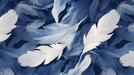 Feather themed wallpaper mural | Blue and white gradient colors - Carving wallpaper
