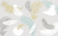 Feather wallpaper mural | pale color feather wallpaper - Carving wallpaper