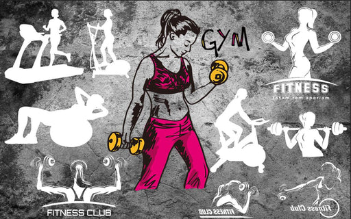 Fitness Wallpaper Mural | Fitness Exercise - Carving wallpaper