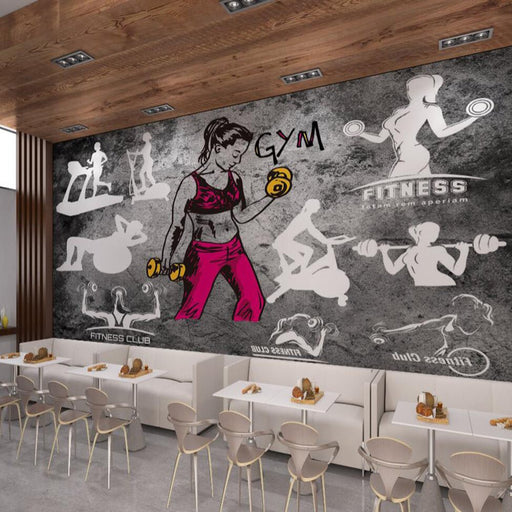 Fitness Wallpaper Mural | Fitness Exercise - Carving wallpaper