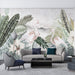 Flamingos and Tropical Plants Mural Wallpaper | Flamingos and Tropical Plants - Carving wallpaper