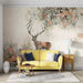 Floral Antler Forest Wallpaper Mural | Blooming Elk in Botanical Harmony – Tranquil Nature-Inspired Wall Décor