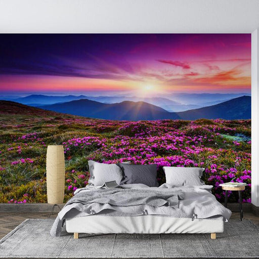 Flower and Flower Wallpaper Mural | Radiant Sunrise on Huahai Mountain - Carving wallpaper