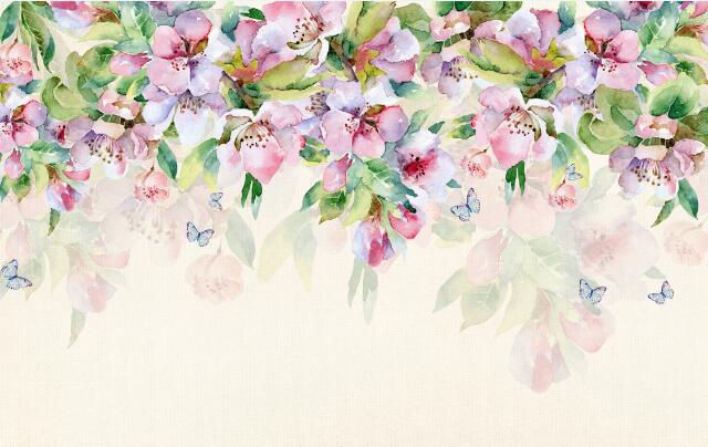 Flower Butterfly Mural Wallpaper | Flower Butterfly - Carving wallpaper